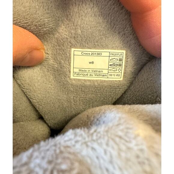 CROCS Crocband Cinch Mid Rain Fur Lined Winter Boots Size 8 - Picture 5 of 5